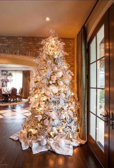 White Christmas Tree Goals Decorations