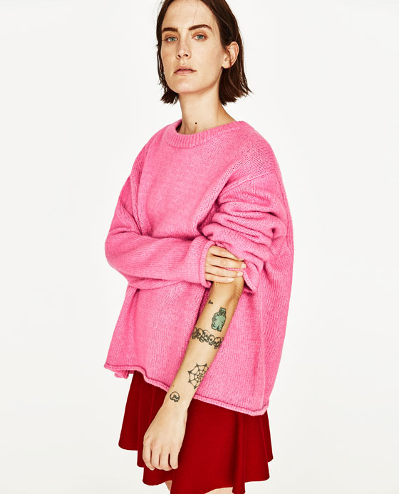 Pink Colour Jumper Zara