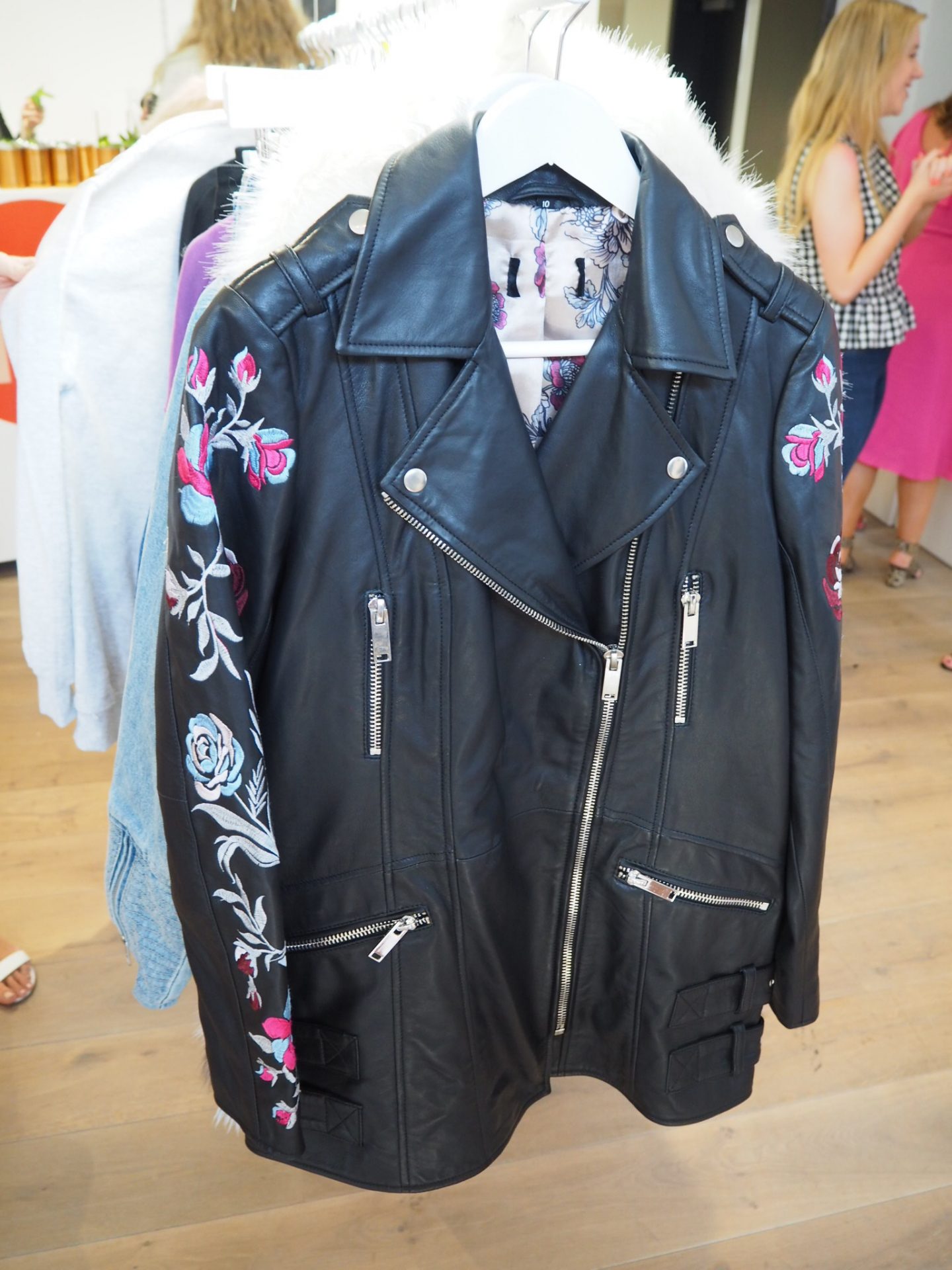 Embroidered Leather Jacket River Island Autumn Winter