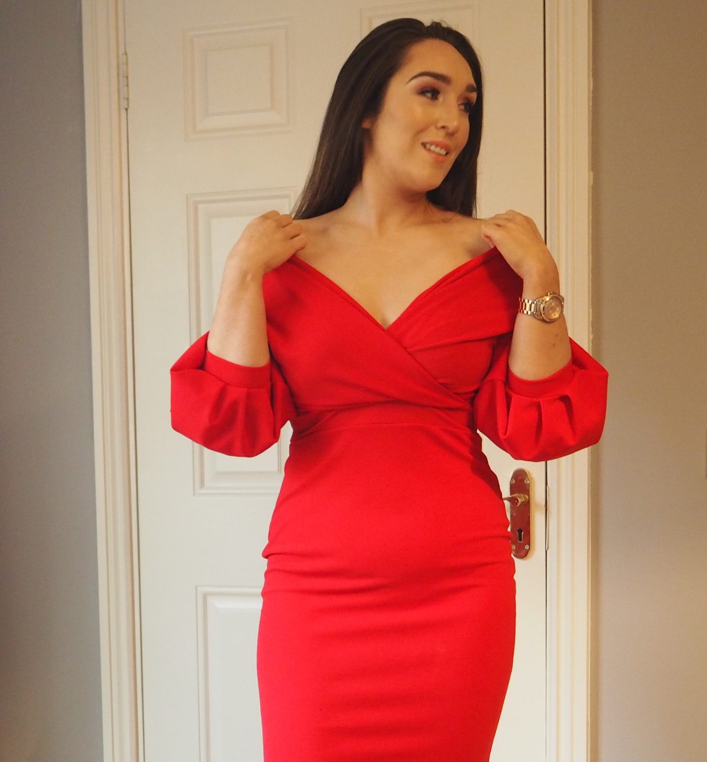 Femme Luxe Red Bodycon Dress