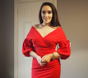 Red Dress Puff Sleeves